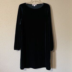 Preston & York Green Velvet Long Sleeve Dress, Size L